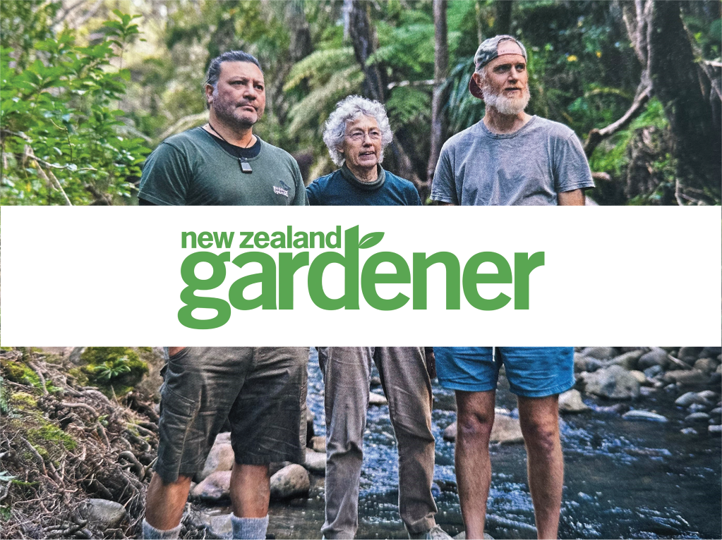 New Zealand Gardener. Ryman Healthcare Gardener of the Year. Finalist.
Clem Larsen, Karen Colgan, Matt
 Ross.